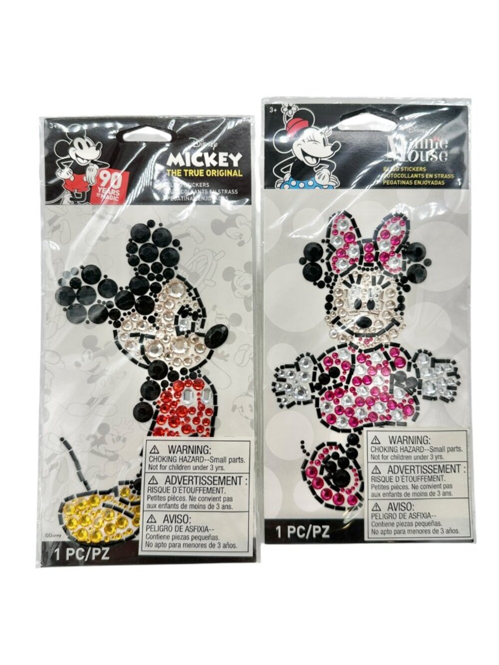 Disney Mickey and Minnie Mouse Bling Stickers 90 Yrs Magic Rhinestone Craft Set